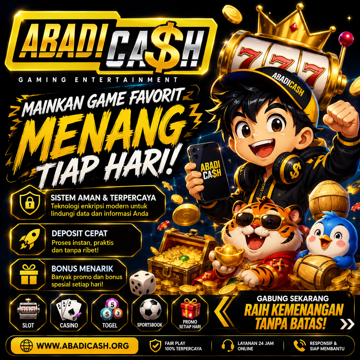 ABADICASH Sepenuh Hari Melayani Setiap Hari Dengan Komitmen Tidak Membuat Anda Kecewa